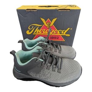 Work Safety Sneakers Thorogood AST Low Composite Toe Sneakers, Grey/Teal Sz 9W‎